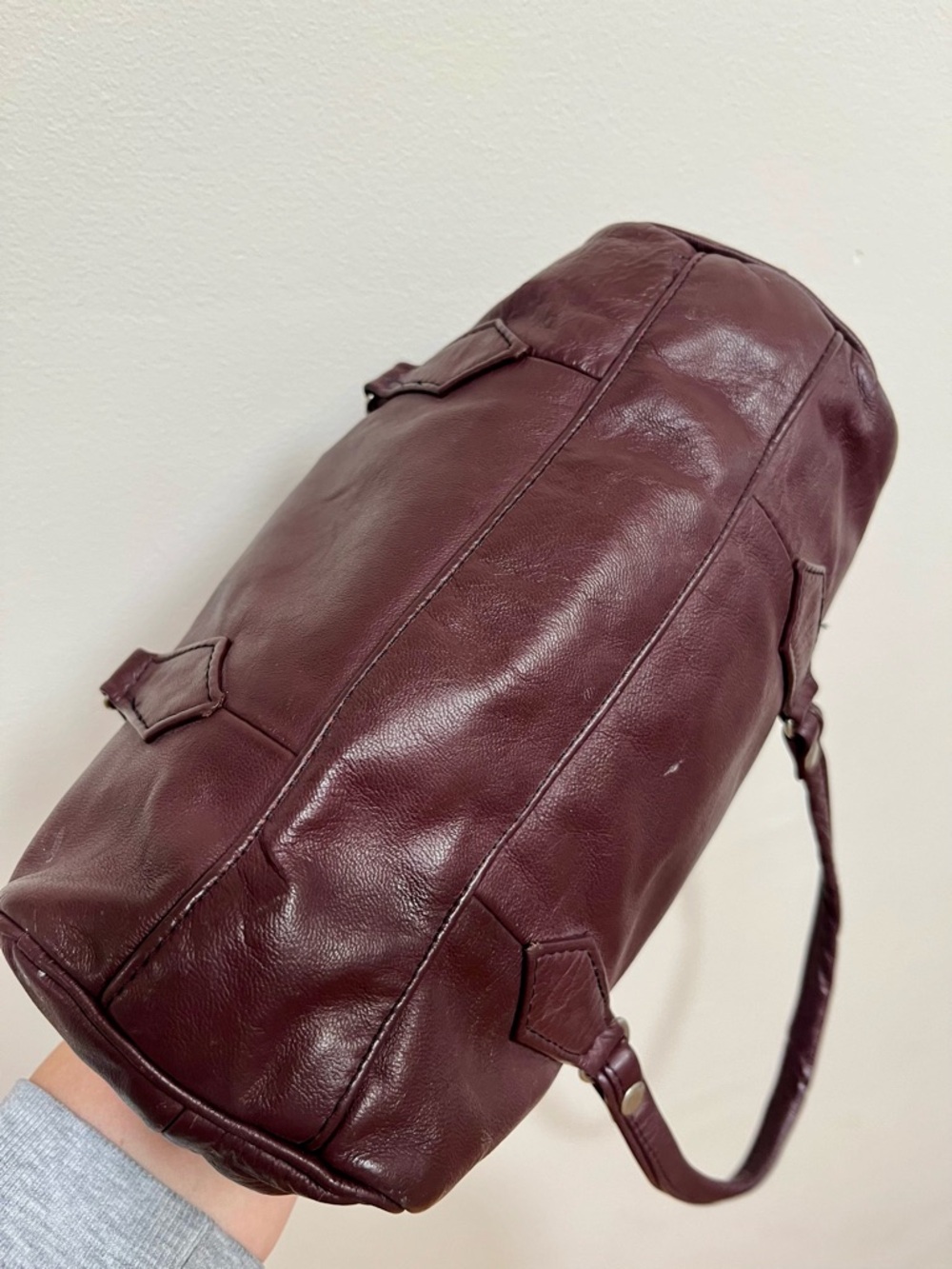 Vintage Geniune Leather Small Moto Handbag - Picture 4 of 5
